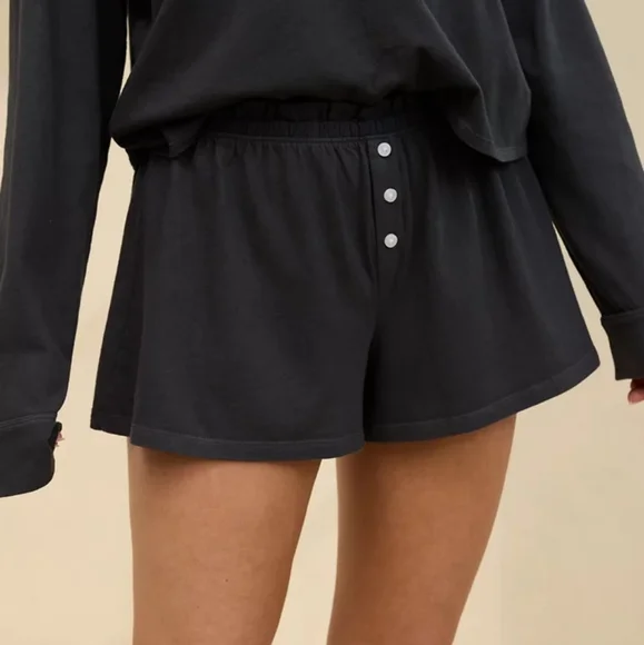 Aerie Cotton Mix Boxer Shorts XL- Smoked Gray - NWT - Picture 1 of 12